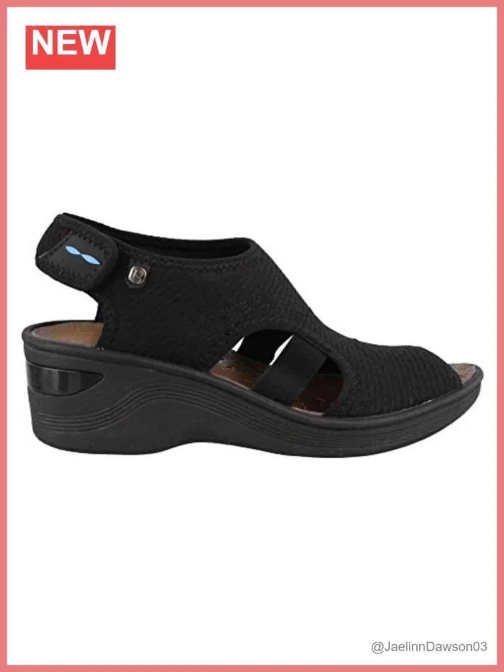 LifeStride Dream Ankle Strap Wedge Sandals Mesh